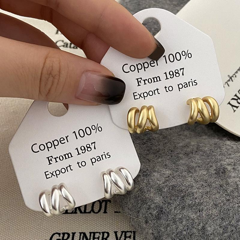Product Introduction of Earrings Light Luxury High-Grade Earrings Temperament 0123 6