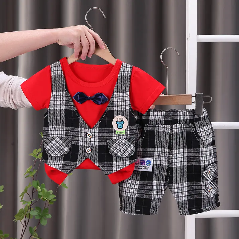 Quần Áo Tết Trẻ Em Bé Trai Set Công Tử Hàn Quốc Từ Sơ Sinh Có Nơ Chất Cotton Cao Cấp Màu Sắc Tươi Tắn Cho Bé