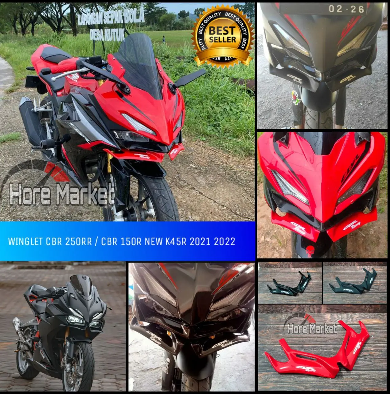 WINGLET NEW CBR 150R K45R FACELIFT 2021 2022 2023 KUMIS CBR 150 R ALL NEW