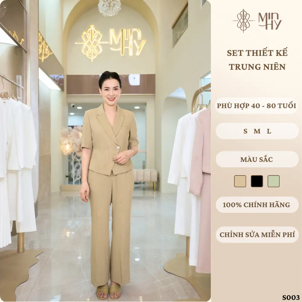 Đầm Trung Niên Thiết Kế Sang Trọng MinHy Dáng Rộng Có Bigsize By NTK Hạnh Bùi - [S003]