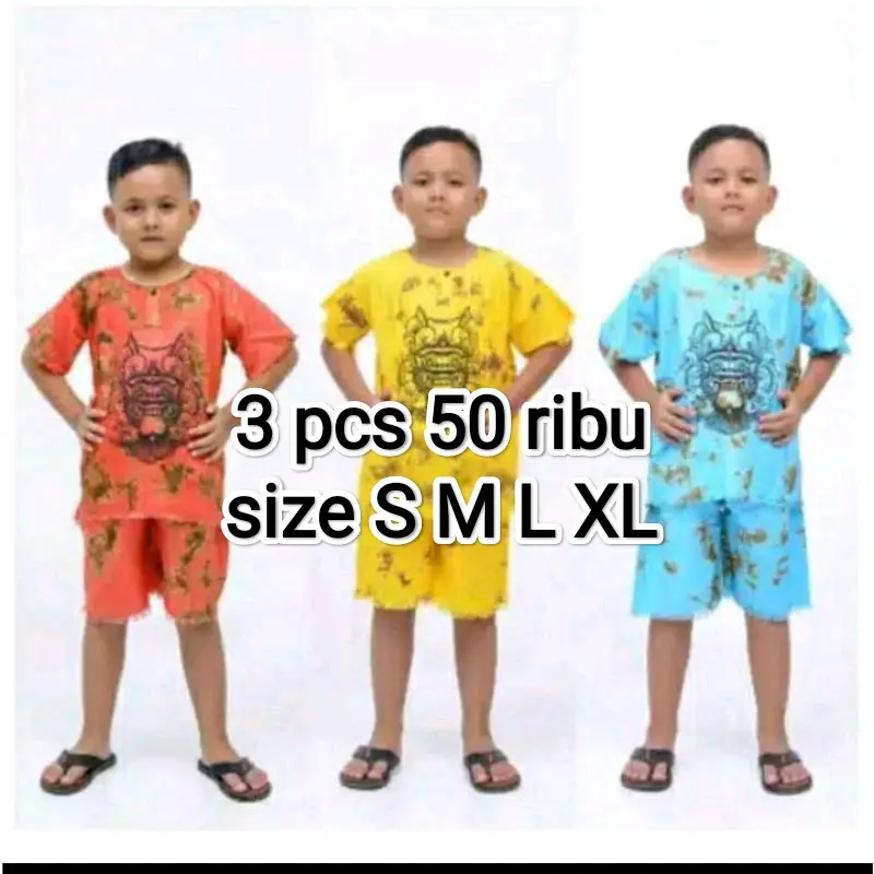 Setelan Barong Bali Anak Laki-Laki dan Perempuan A Aoya - 3 Pcs Fashion 0
