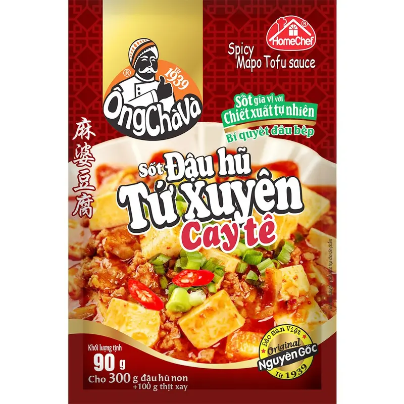 Sốt Đậu Hũ Tứ Xuyên Cay Tê Ông Chà Và 90g (Spicy Mapo Tofu Sauce) đồ dùng cần thiết 1