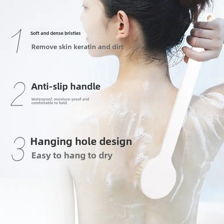 Berus Mandi, Berbentuk Tangan Panjang, Buatan Jepun, Berus Mandi OTOP, Tuala Mandi Diperbuat daripada Bulu Nilon, Sesuai untuk Majlis Keraian dan Hadiah raya  gift  bag Bath
