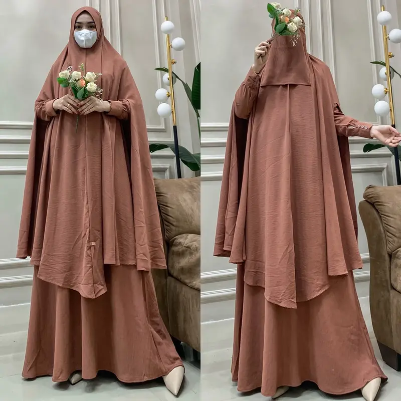 Fairuz Set Khimar cadar Gamis Syar'i (Khimar Super Jumbo) 2