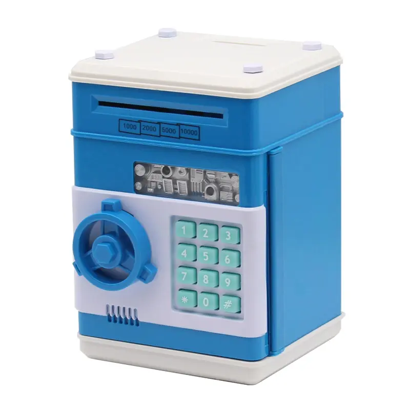 Cash & Coin Saving Box, Kids Password Electronic Money Box Toys Without Battery, Automatic Safe Coin & Cash Deposit Boxes 8