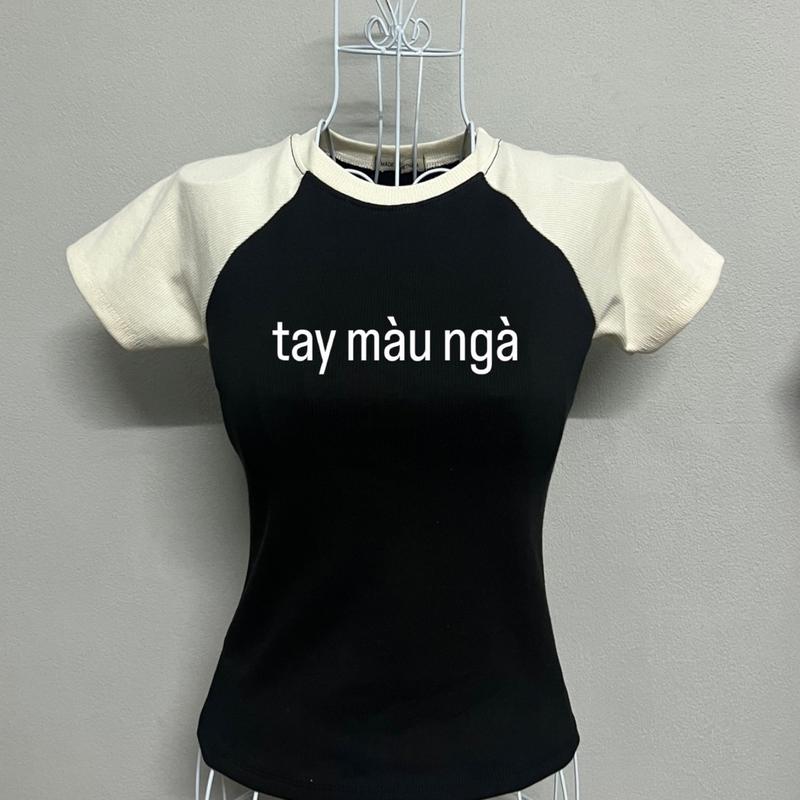 Áo raglan thun gân baby tee ( mẫu mới tay dài ) 5