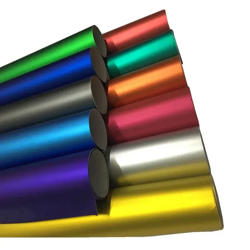 20/30/40/50/58x152cm Ice Satin Chrome Vinyl Wrap Film Air Free Metallic Matt Chrome Car Wrap Covering Style Car Sticker Foil