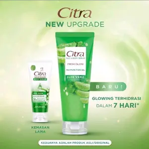 Citra Face & Body Serum Fresh Glow Aloevera 100ml - Glowing Terhidrasi Dalam 7 Hari Kemasan Lama Dengan Aloevera Untuk Kelembapan Dan Glow
