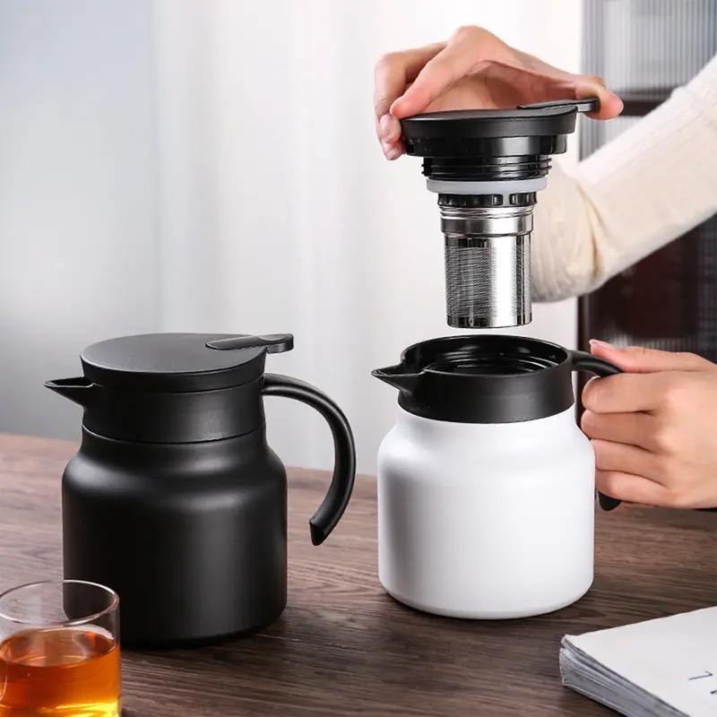 Ấm pha trà giữ nhiệt inox dung tích 1000L có lưới lọc, bình pha trà giữ nhiệt cao cấp giữ nhiêt cao cấp 4