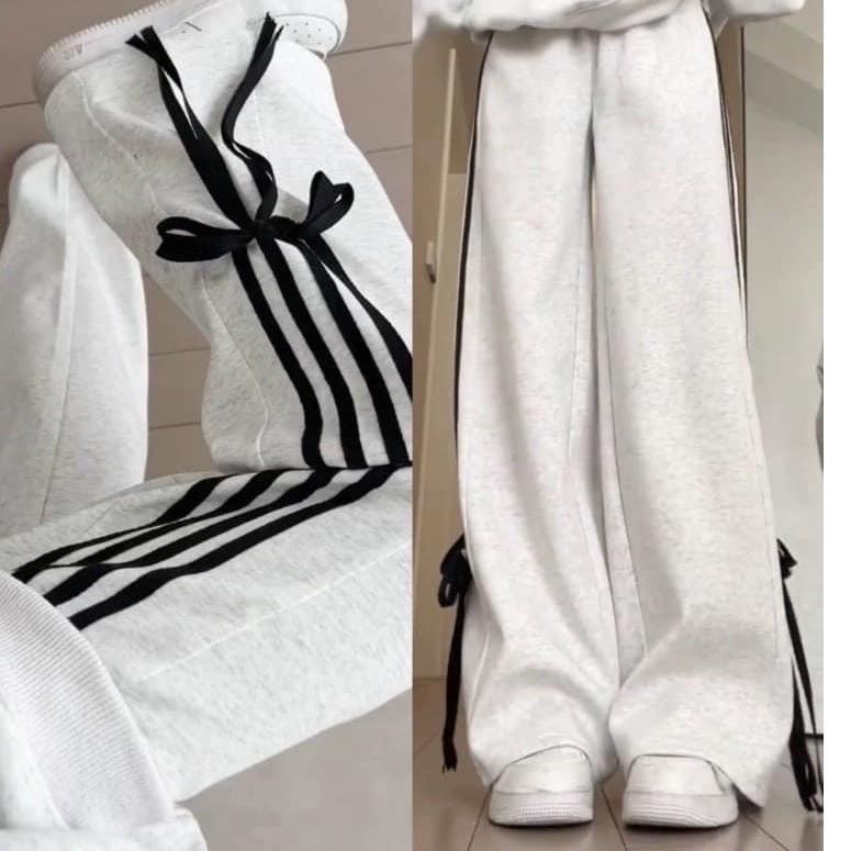 RẺ VÔ ĐỊCH Quần JOGGER 3 LINE color unisex nam nữ phom rộng bo gấu sẵn 2 màu cực ngầu