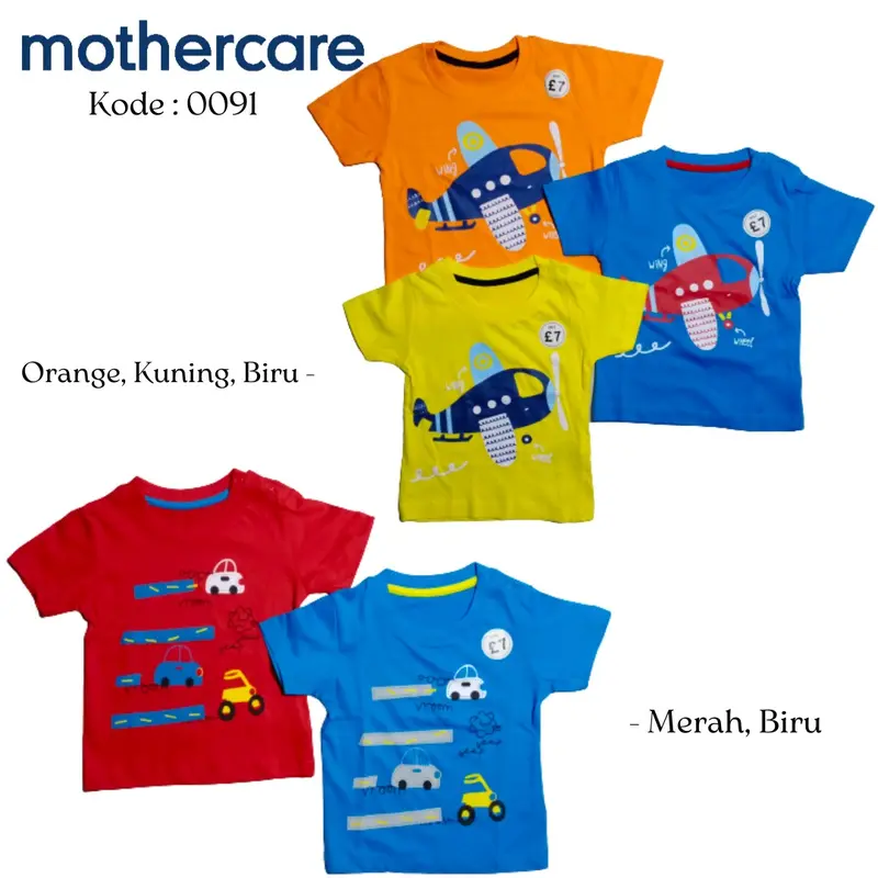 Promo Kaos Anak Laki - Laki Atasan Pendek Pakaian Anak Usia 3 Bulan - 18 Bulan 2