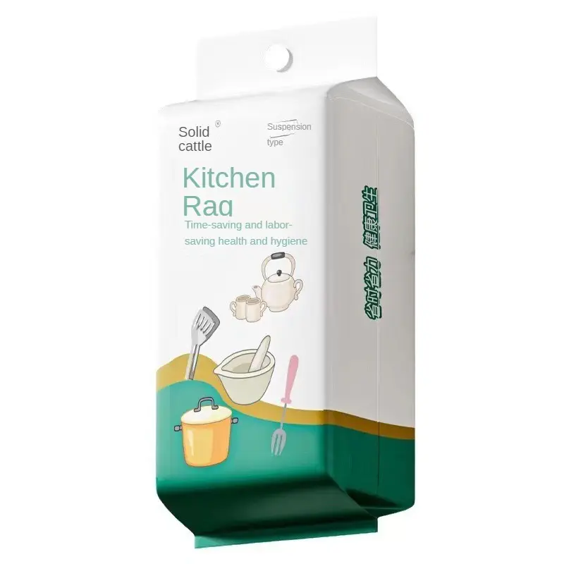 Hanging disposable cleaning cloths for lazy homes, extractable, wet and dry dual-use wall-mounted dish cloths