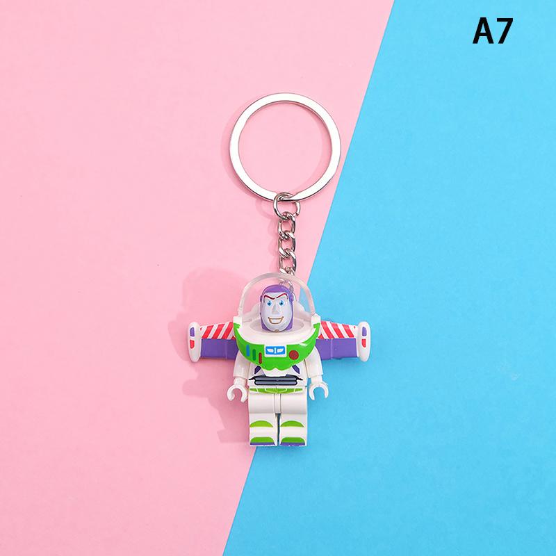 Product Introduction of Anime Building Blocks Model Keychain Little Doll Cartoon Cute Keyring Anime Peripherals Toys For Kids Boys Girls Gift 31