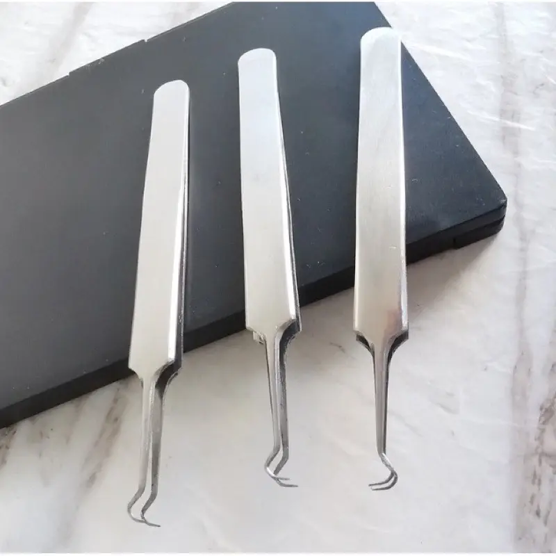 Bộ 3 Cây gắp nặn mụn đầu đen, mụn trứng cá thép không gỉ dài 8cm 5