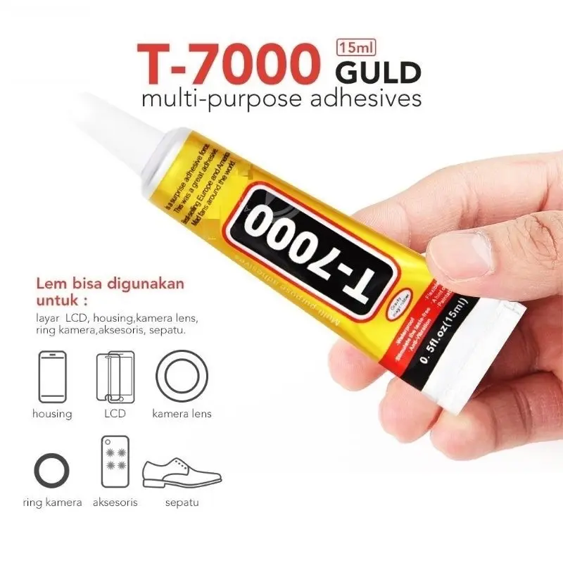 [SA] LEM TOUCHSCREEN T7000 - LEM LCD T7000 - LEM AKSESORIS HP - LEM CASING - LEM HP - 15ML CAIRAN HITAM SERBAGUNA 1