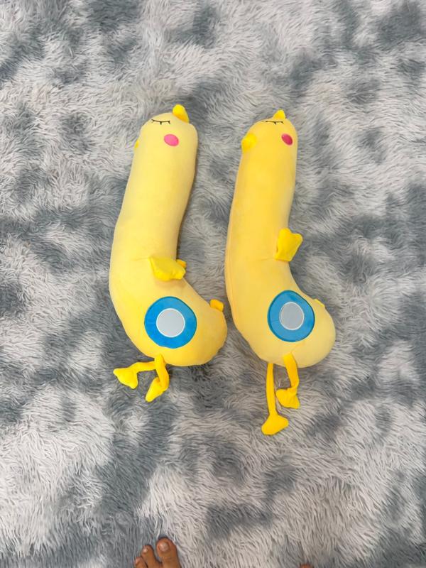 gấu bông gà vàng cổ dài 50cm gối ôm gác chân cho trẻ nhỏ gâu bông cao cấp