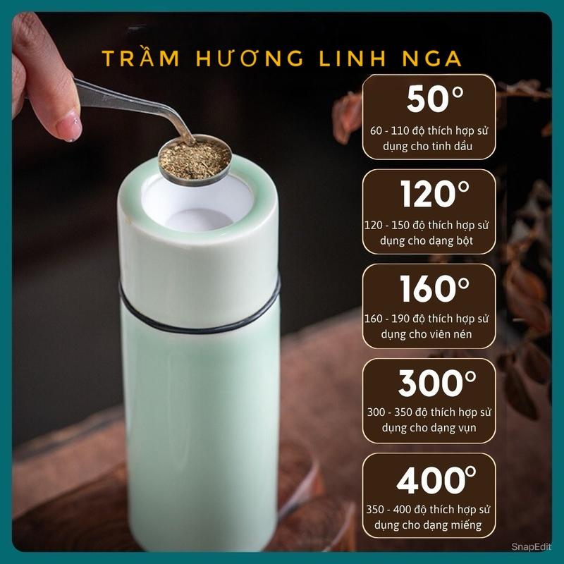 Product Introduction of Lư xông trầm hương bằng điện di động, có chế độ xạc pin như , thời lượng sử dụng lên tới 25 giờ, nhiệt độ cao lên tới 400°C. Chất liệu gốm sứ cao cấp cách nhiệt, tiện lợi khi mang đi xa ( QUÀ TRI ÂN: Hũ 5gram dăm kì Hải Nam)   ) Dầu Thơm Phòng Dầu Thơm 2
