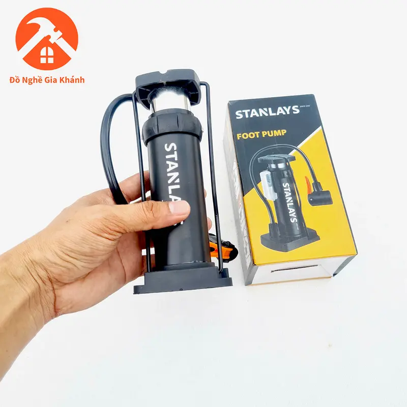 Bơm đạp chân mini gấp gọn dùng bơm xe đạp, xe máy.... STANLAYS - JAPAN 4
