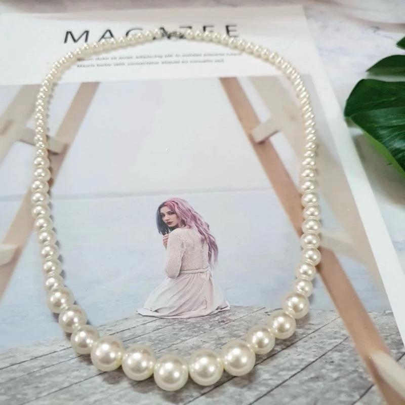 Vòng cổ ngọc trai Tổng Hợp 1 tầng hạt 6_8_10_12_14mm ( Tặng kèm bông tai và vòng tay ) kết hợp áo dài cực xinh.