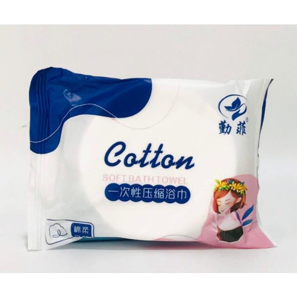Khăn tắm nén du lịch cotton lớn 70x140cm dùng một lần, loại lớn dày nặng 90g KHĂN NÉN KHÁCH SẠN- khăn nén du lịch 6