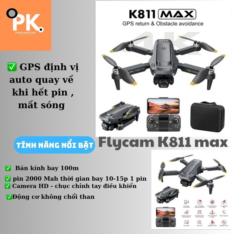 [PK Store- Phukientot] <Pin dung lượng cao 2050 mah> - Flycam K811 Max - Có GPS | Hết pin mất sóng tự động bay về -  Camera HD - Động cơ không chổi than