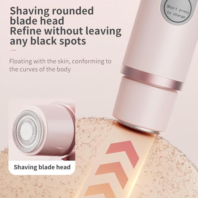 2 in 1 Electric Body Shaver for Women, 1 Piece Double-ended Rechargeable Electric Bikini Shaver, Wet and Dry Use Body Hair Trimmer for Home & Travel 3
