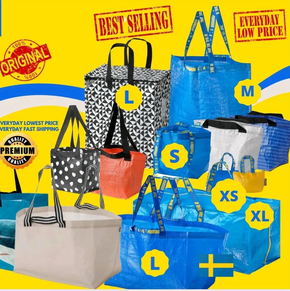Ikea bag frakta long lasting high quality Canvas Zipper