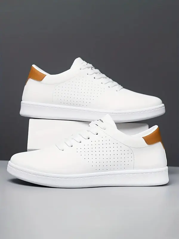 Men's Fashionable Lace Up Low Top Sneakers, Casual Comfortable Breathable Sports Shoes, All-match Minimalist Skate Shoes for Daily Wear 1
