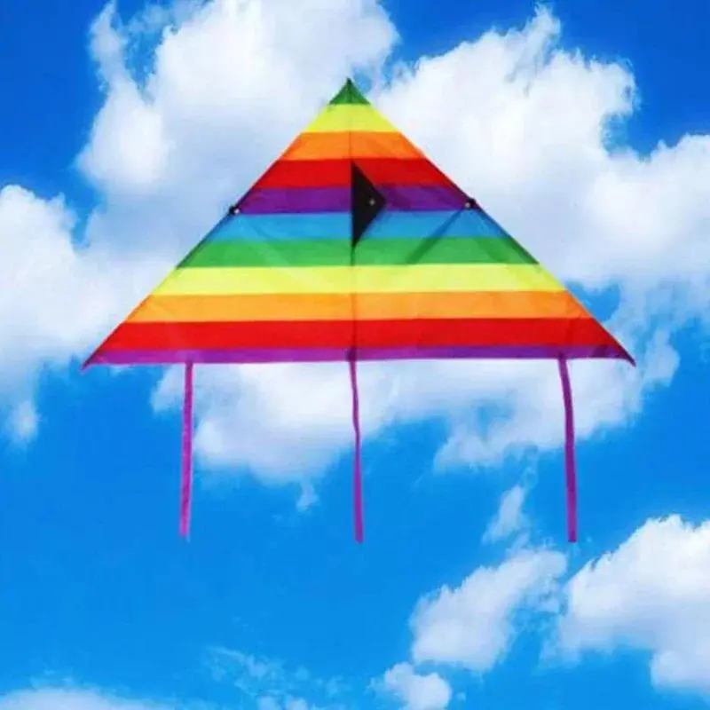 Rainbow Kite Flying Toys for Children Kites Handle Line Outdoor Sports Kites Professional Wind Kites