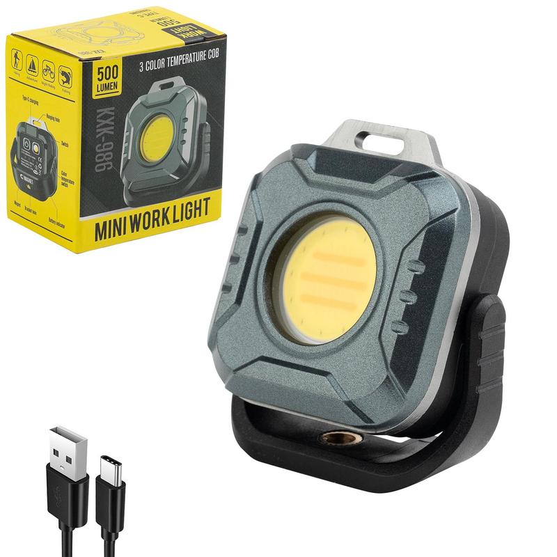 Portable Work Light, 1200mAh Rechargeable Magnetic Work Light, Multifunctional Portable Mini Light for Outdoor Camping Travel 0