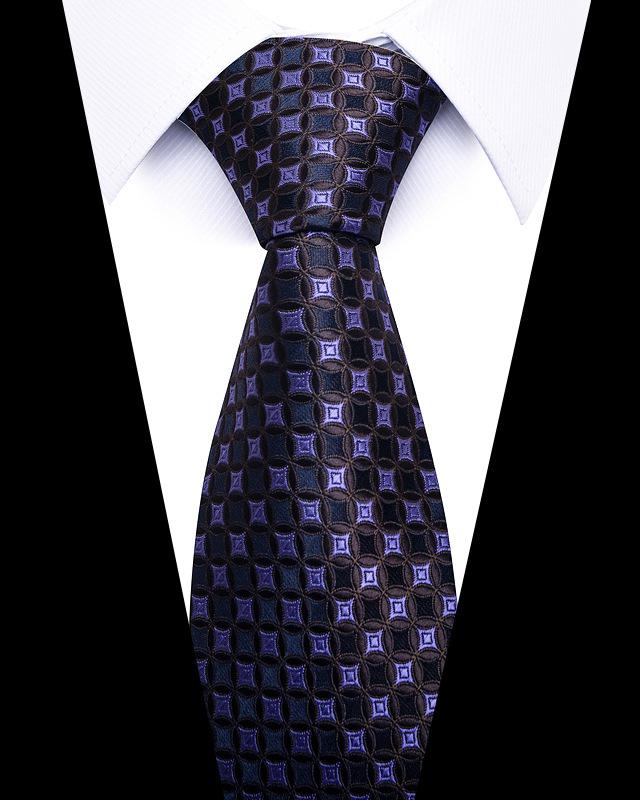Product Introduction of 58 Styles High-quality Wedding Ties for Men Fashion New Style Blue Strip Print Neckties Daily Office Apparel Accessories Gift for Man 26