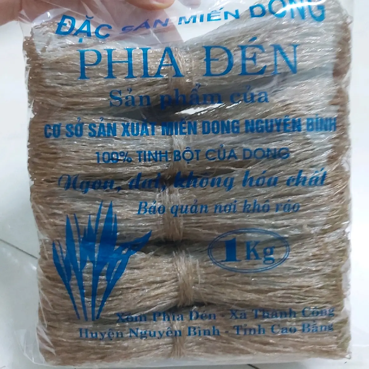 Miến dong Phia Đén Cao Bằng 1kg dai ngon mềm không nát