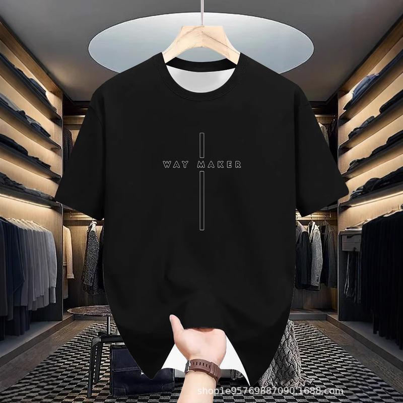 Product Introduction of Men's Casual Crew Neck T-Shirt, 100% Polyester Knit Fabric, Comfortable, Boston Print, Slightly Stretchy, Summer Short Sleeve Shirt, Versatile and Easy to Maintain, Regular Fit 22