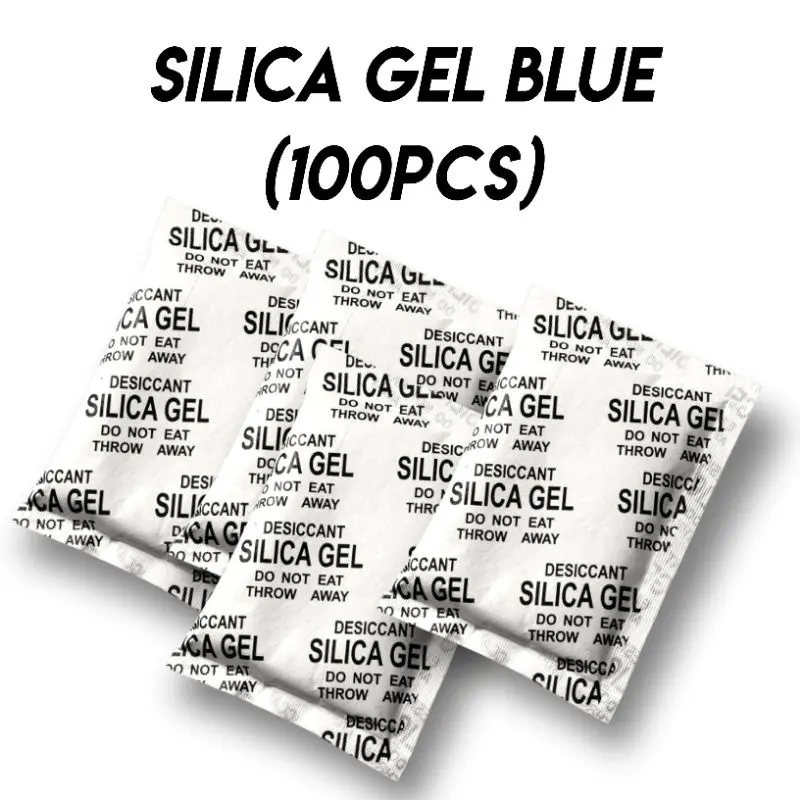 Silica Gel Blue 100pcs / Silica Gel Untuk Sepatu, Tas, Topi, Dompet, Pakaian Dll / Silika Gel / Silika Gel Biru / Silica Gel Blue / Silica Gel Biru / Silika Gel Biru / Pengering Sepatu / Pengawet Sepatu Tas Topi Dompet Helm Lemari / Slica Gel / Silika Gel