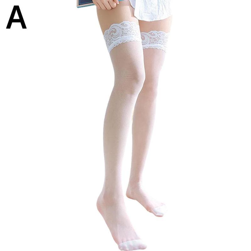 Product Introduction of Women Sexy Lace Stockings Thigh High Over Knee Socks Stockings Sexy Black Long Socks M6R5 23