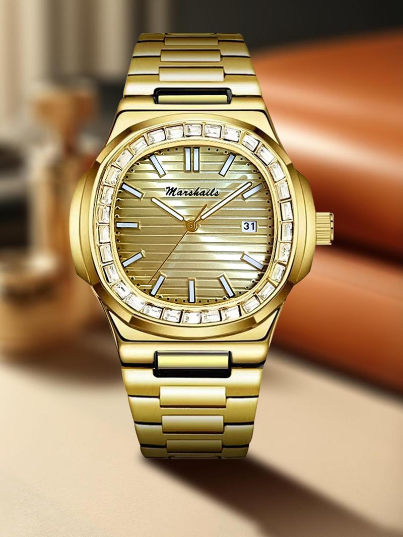 Product Introduction of Men's Business Fashion Round Dial Analog Quartz Watch, Fashion Watch for Party, Daily Clothing Decor, Trendy All-match & Exquisite Watch for Birthday Gift with Random Box 2