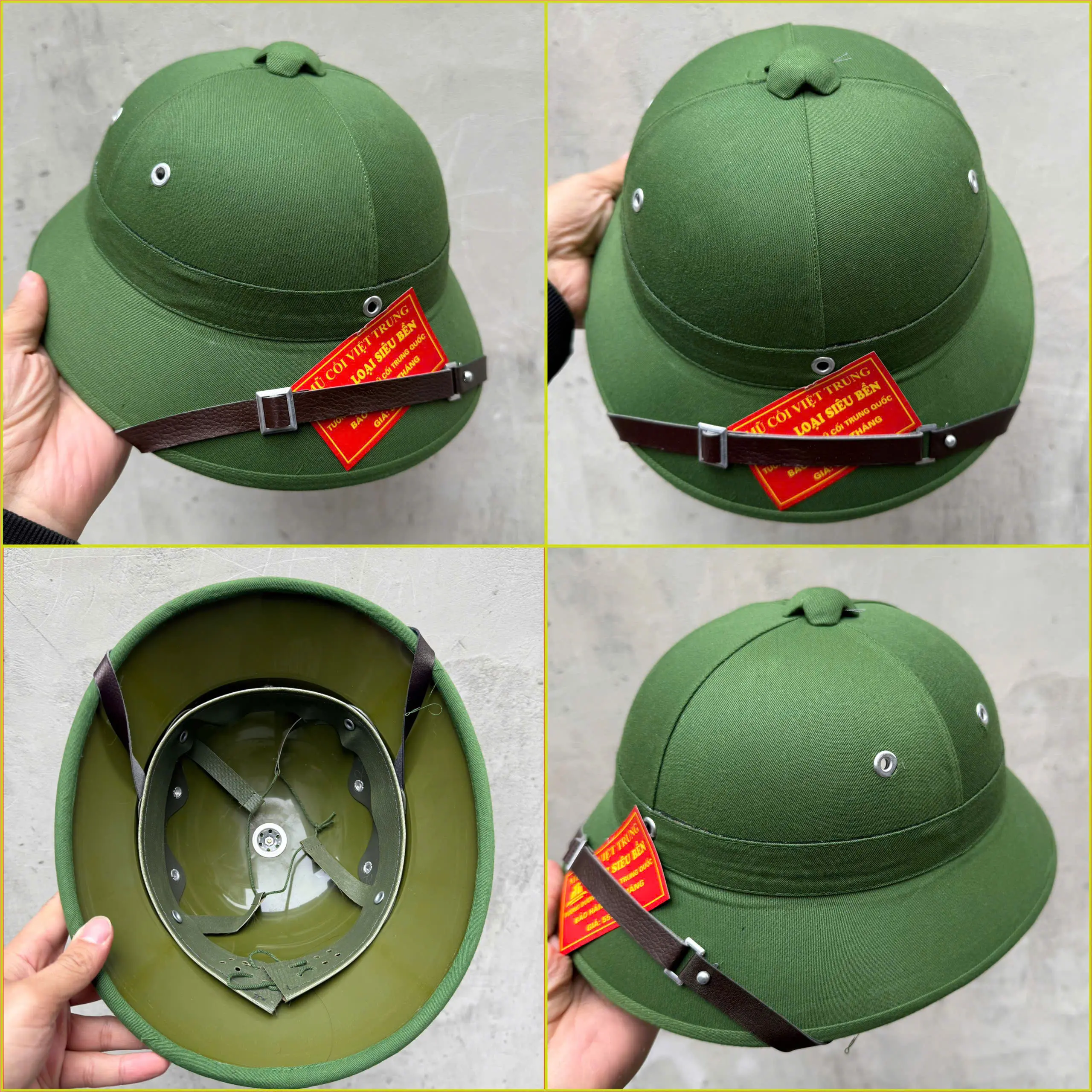 Mũ cối giá rẻ chống va đập, chống nước, mũ cối lao động, mũ cối học sinh chất lượng