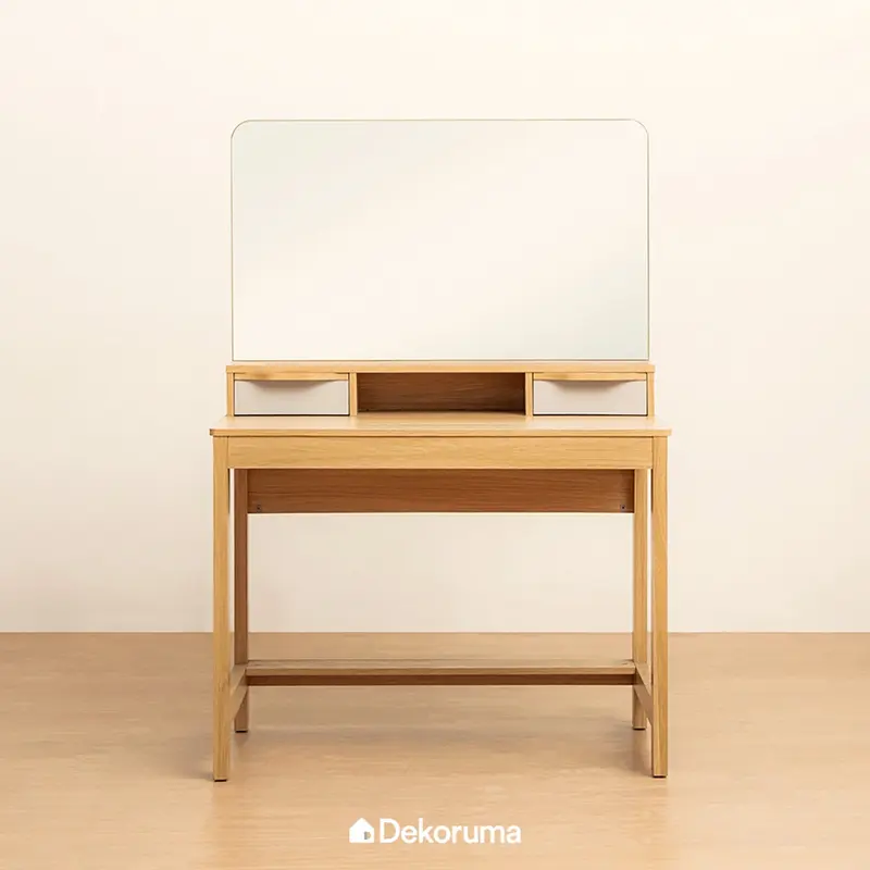Dekoruma MITSU Meja Rias Minimalis dengan Kaca 6