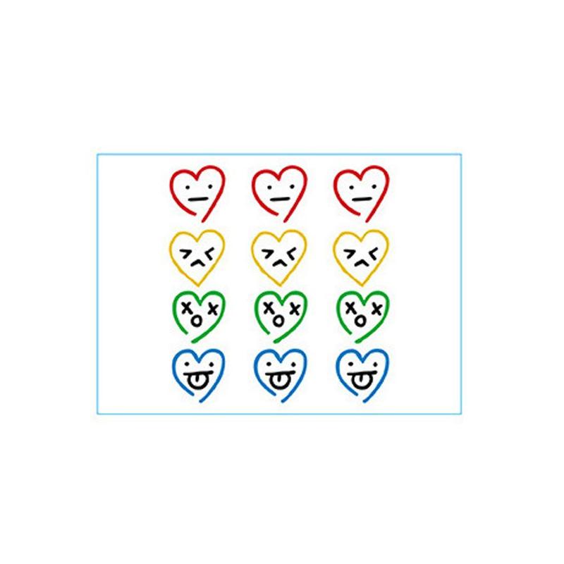 Product Introduction of 1sheet Hyuna Tattoo Patch Colorful Smiley Face Tattoo Stickers Waterproof Colorfast Long Time South Korean Entertainment 19