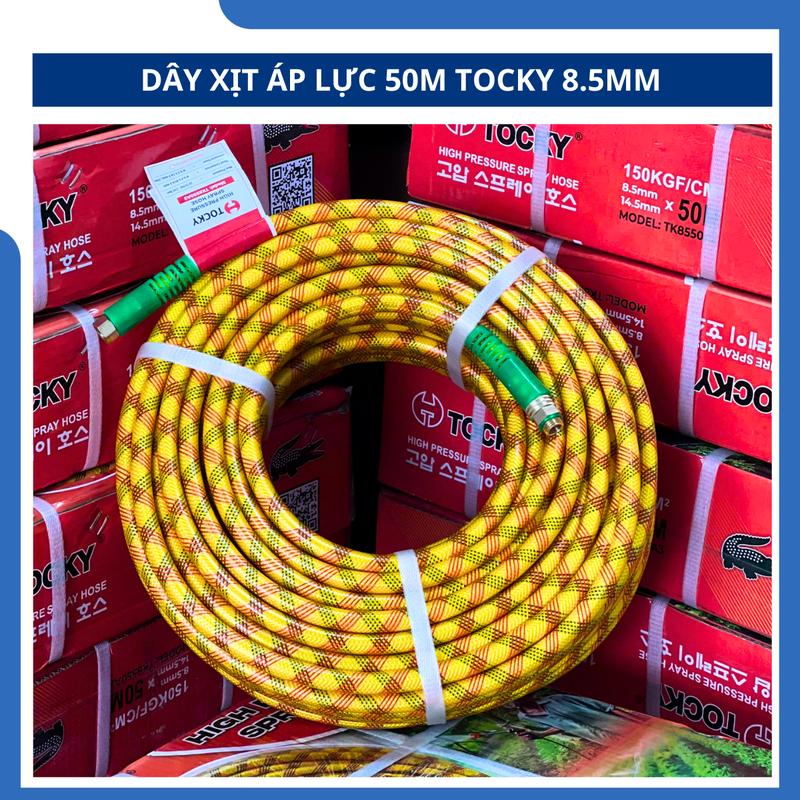  TOCKY - Dây xịt thuốc sâu phun thuốc dây rửa xe áp lực cao cuộn dài 50m kích cỡ 8.5mm 
