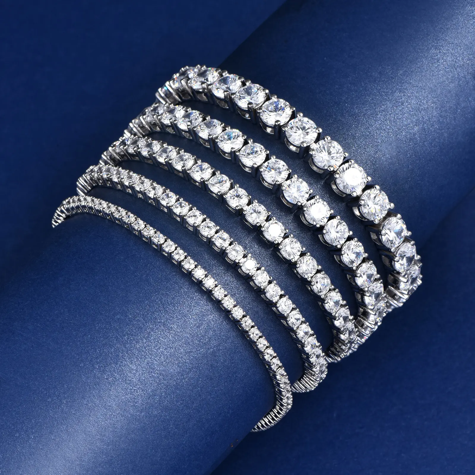 Tennis chain, popular men's and women's hip-hop jewelry in Europe and America, cross-border single-row copper micro-inlaid zircon bracelet, women's versatile accessories