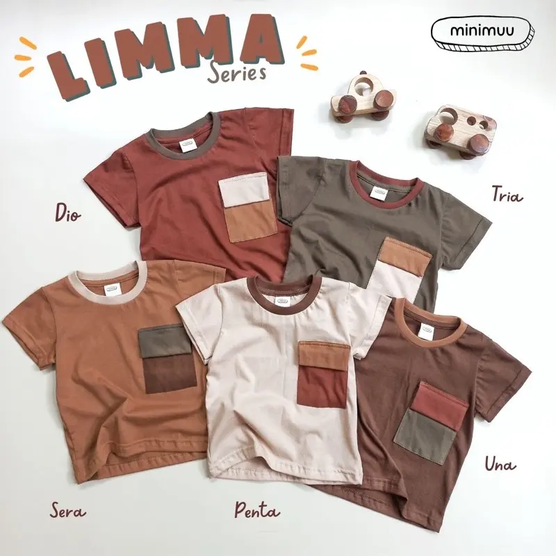 Minimuu LIMMA Series Kaos Celana Pendek Anak 0-7thn Anak-Anak Bayi