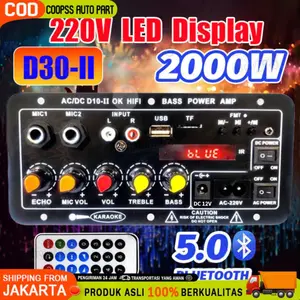 [Model terbaru] D30 Ⅱ 10000W Amplifier board Tampilan digital Power amplifier board Untuk 8-12 Inci Speaker AC 220V-DC 12V-24V Bluetooth 5.0 Karaoke Audio Bluetooth USB FM Radio Player Subwoofer - D10-Ⅱ(8-12INCI )