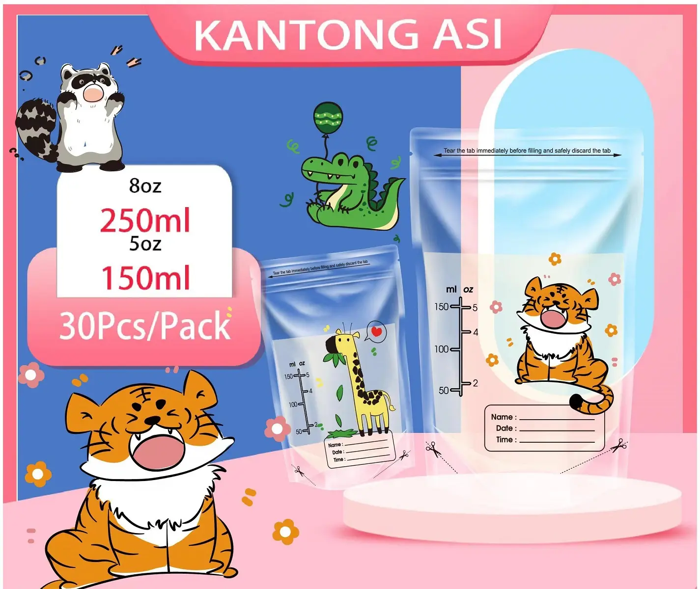 150ml and 250ml breast milk plastic breast milk double lock milk disposable milk bag breastmilk storage bag CND