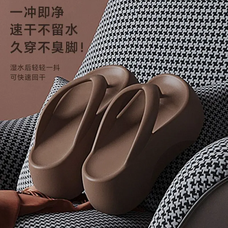 Dép Xỏ Ngón Đế Dày, Tăng Chiều Cao, Phong Cách Phương Tây, Không Trơn Trượt, Thích Hợp Cho Mùa Hè Và Các Hoạt Động Ngoài Trời Trên Bãi Biển, Thời Trang Và Thoải Mái, Dép Lê Nổi Tiếng Trên Internet, Dành Cho Nữ, Năm 2024 1