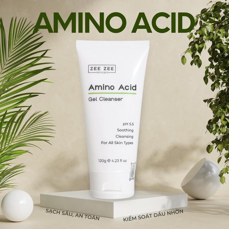 Gel rửa mặt AMINO ACID tạo bọt cân bằng ph 5.5 cho da nhạy cảm 120 gam