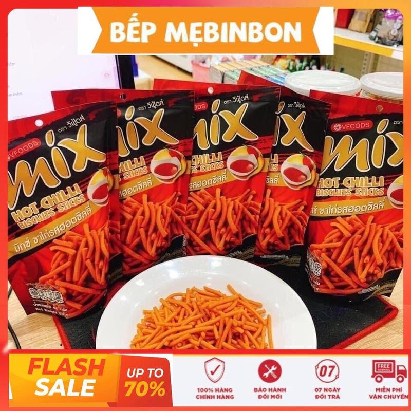  Lốc 6 gói Bim bim que MIX vị cay thái lan 50g gói Snack Ăn Vặt 