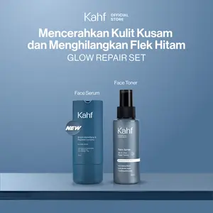 [KAHF BUNDLE 2IN1 ADVANCE FACE CARE BUNDLING] Men Bright & Acne Care Duo (Serum + Toner) - Paket Perawatan Pria untuk Menghidrasi, Melembabkan, Mencerahkan, & Menghilangkan Jerawat dari Kulit Wajah - Suitable for Daily Use & Sensitive Skin