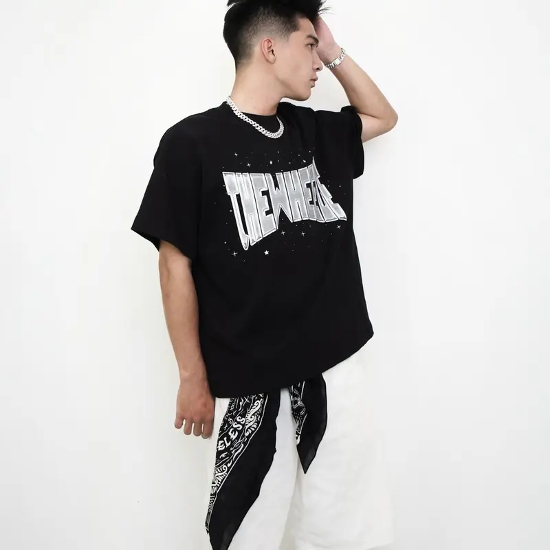 Áo Thun Boxy THEWHEEZE TWINKLE METALLIC “BLACK” - 100% cotton 2c 280gsm [đã xử lý co rút] 5
