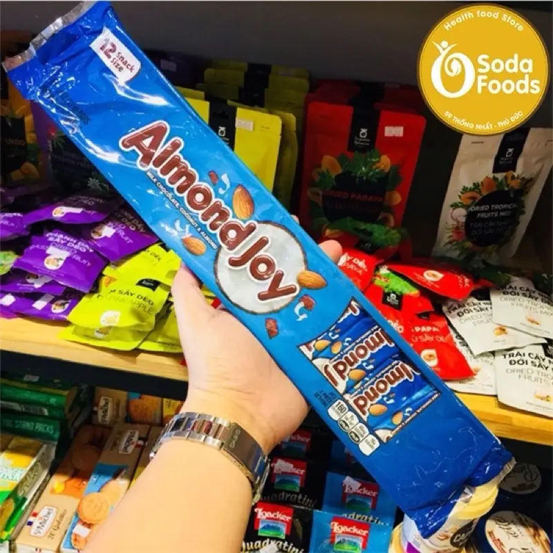 Kẹo SOCOLA nhân DỪA hạt hạnh nhân ALMOND JOY- MỸ  Size 12 snack/ 204grs Lượng đường thấp